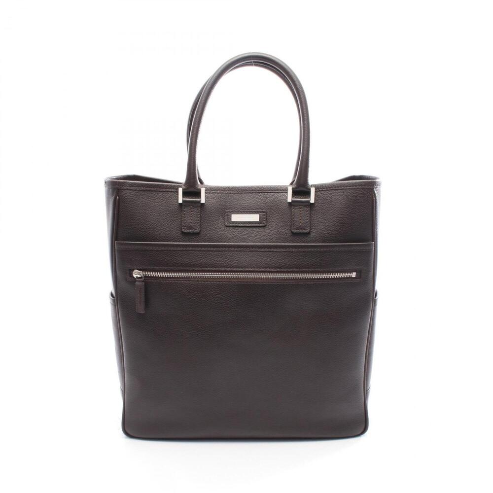 Burberry tote bag/handbag, leather, men's, brown.